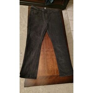 Hype Mens Black Acid Wash Straight Leg Stretch Denim Jeans 40x32 Streetwear